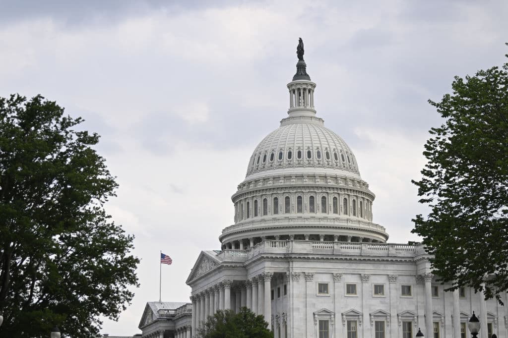 Police clear US Senate office buildings after report of active shooter WASHINGTON, US - AUGUST 2: A view of the US Senate office as the US Capitol Police (USCP) clear office buildings after a report of an active shooter in Washington, US on August 2, 2023. (Photo by Celal Gunes/Anadolu Agency via Getty Images)